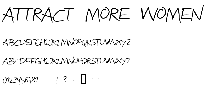 Attract more women font
